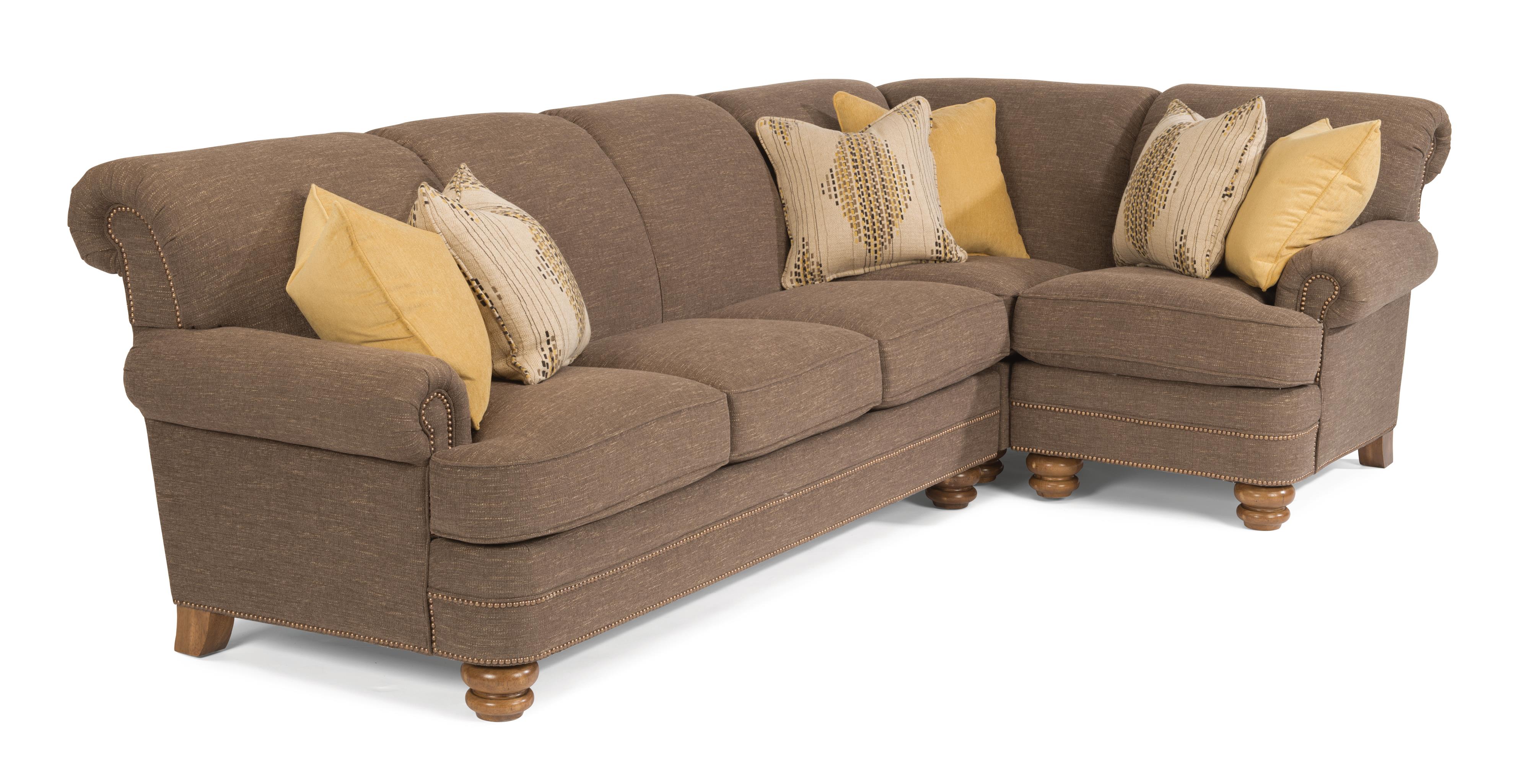 Flexsteel Bay Bridge Two Piece Sectional Sofa with RAF Corner Sofa